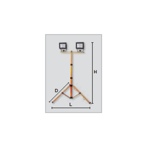 Tripod telescopic cu 2 lampi 4200 lumeni